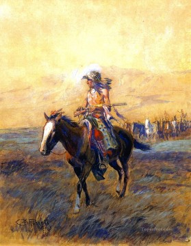 勇敢な人々のために騎兵隊が乗る 1907 チャールズ マリオン ラッセル アメリカ インディアン Oil Paintings